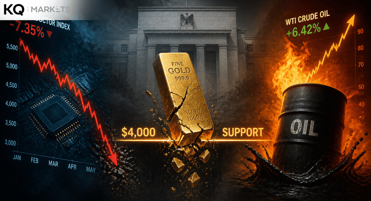AI chip sector selloff, oil surging to five-month high, and gold cracking below key support in a week that reset the market narrative.