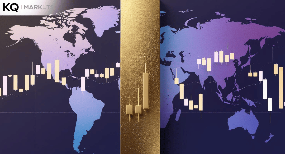 XAU/USD gold price chart showing consolidation with geopolitical and Fed factors